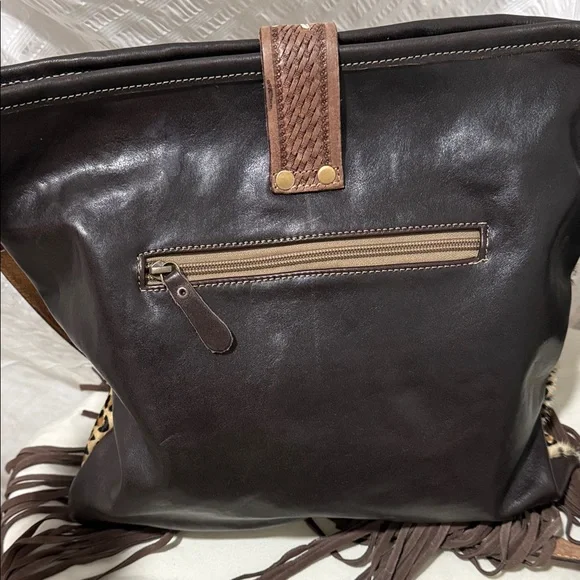 Myra Bag Leopard Print tooled leather crossbody - Picture 6 of 7